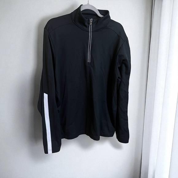 Under Armour Loose Fit Black Quarter Zip Pullover Long Sleeve Sweater Large - Picture 1 of 2